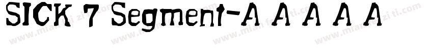 SICK 7 Segment字体转换